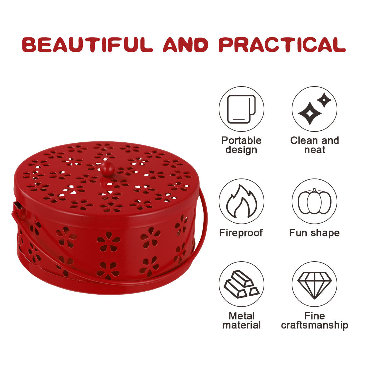 Box Fireproof Metal Retro Holl - đánh giá và giá Incense Holder